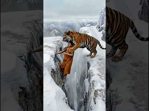 The Buddha Became a Bridge — The Mountain Goat Escaped, the Tiger Fell with Him #BuddhistStory