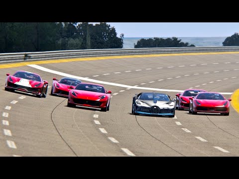 Bugatti Divo vs Ferrari 2019 models - Nardo Speed Ring