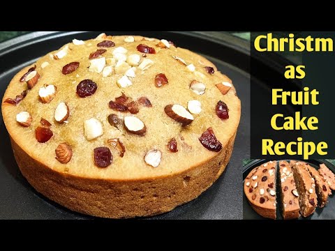 Christmas Fruit Cake Recipe|Dry Fruit Cake|Easy Christmas Cake|How To Make Fruit cake|Egg Less Cake