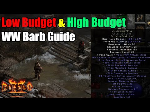 D2R | Low Budget & High Budget | WW Barb Guide
