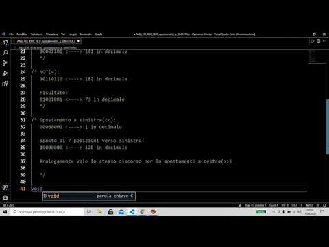 Operatori Bitwise in C [ TUTORIAL-ITA ] parte-1