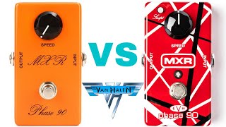 Video thumbnail for MXR 74 Vintage Phase 90 (Analogman Mods) VS  EVH Phase 90 by Hollywood Rare Guitars