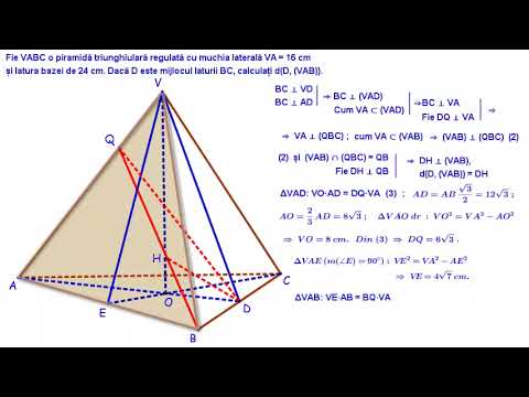 Distanța de la un punct la un plan. Observații - exemplul 3.