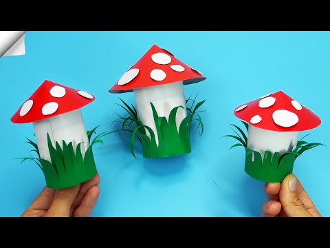 DIY paper mushroom Fly agaric paper crafts