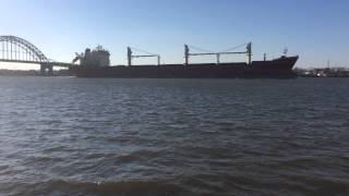 preview picture of video 'M V Federak Saguenay Ship IMO - 9110913 Tacony Palmyra Bridge'