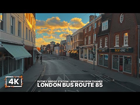 A Relaxing Autumn Bus Ride in London | Bus Route 85 from Putney to Kingston, Southwest London Area