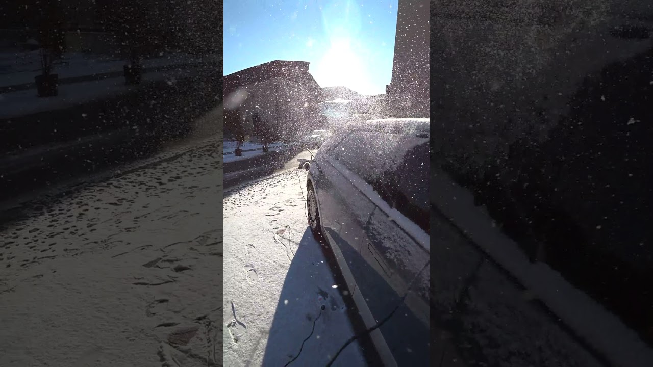 電気自動車の雪かき方法 #Shorts