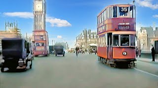 London 1930s in color, Pre-War [60fps, Remastered] w/sound design added