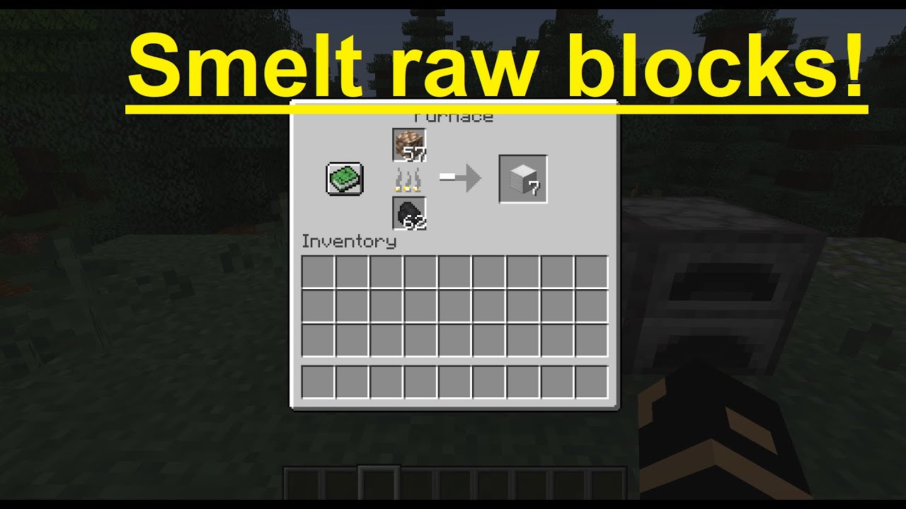 Minecraft: Smelt Raw Blocks Datapack!
