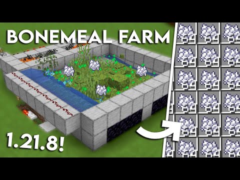 NEW MINECRAFT 1.21.10 BONEMEAL FARM TUTORIAL | 1200+ Bonemeal Per Hour - Easy and Efficient
