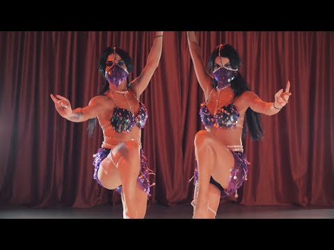 Belly dance drum solo Anastasia Villioti and Izabella Karkarasvili | Music: Artem Uzunov - Davai