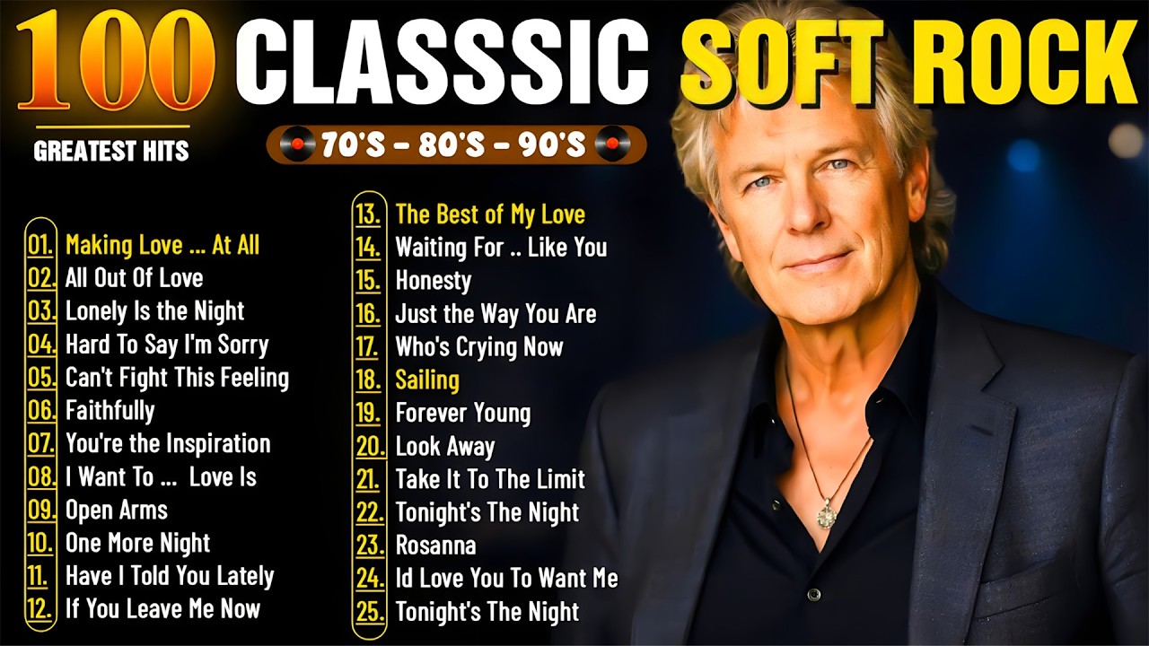 Air Supply, Rod Stewart, Eric Clapton, Phil Collins, Bee Gees - Soft Rock 70s 80s 90s Greatest Hits