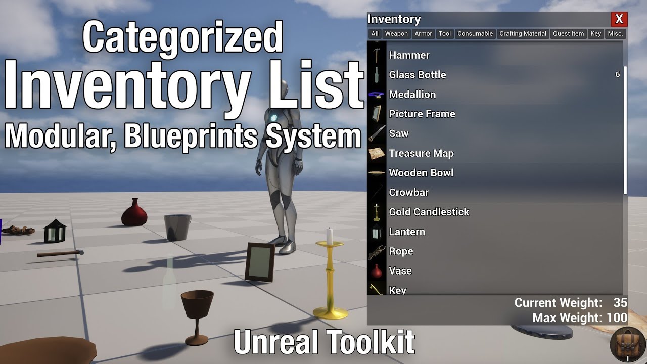 Unreal Engine Inventory System - Modular & Customizable (UE5 Asset Pack)