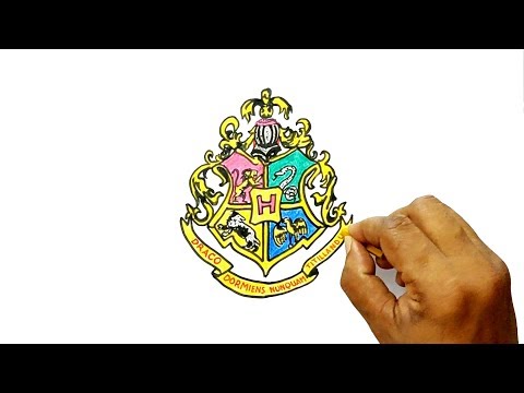 How to Draw the Hogwarts Crest from Harry Potter