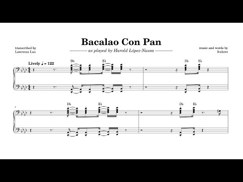 Bacalao Con Pan - Harold López-Nussa (Transcription)