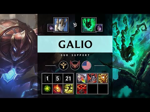Galio Support vs Thresh - NA Grandmaster Patch 25.21