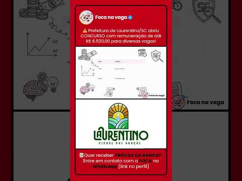 PREFEITURA DE LAURENTINO/SC: EDITAL PUBLICADO!  #concursopúblico