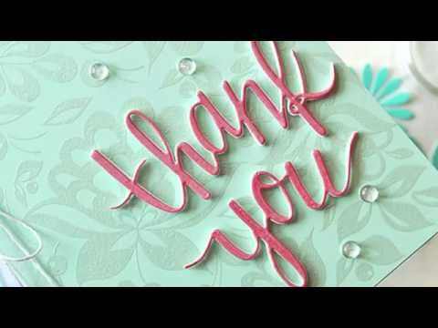Thank You Card with Satin Pearl Embossing Powder