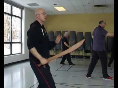 DAVID DEBELLE   leading TAI CHI SABRE set Montreal March 2013