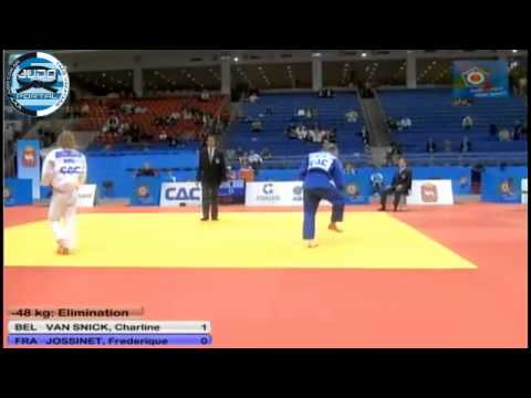 European Judo Championship Chelyabinsk 2012 -48kg VAN SNICK (BEL)-JOSSINET (FRA)