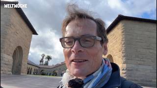 Köppel in Stanford: Mit Prof. Sepp Gumbrecht auf dem wunderschönen Campus der Elite-Universität