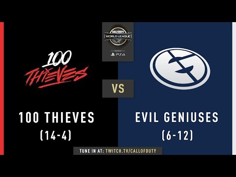 100 Thieves vs Evil Geniuses | CWL Pro League 2019 | Cross-Division | Week 11 | Day 1