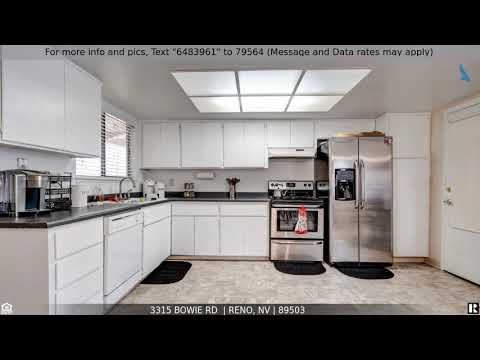Priced at $335,000 - 3315 Bowie Rd , Reno, NV 89503