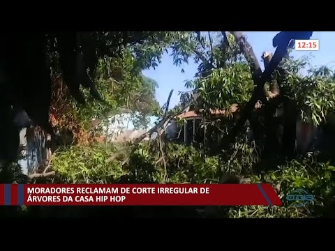 Moradores reclamam de cortes irregulares de árvore na Casa do Hip Hop no Parque Piauí 27 01 2021
