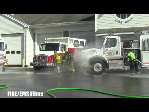 Allamuchy Fire Dept triple wetdown part 1 6-6-15 #firetrucks #wetdown