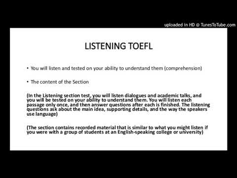 Listening Comprehension Instructions