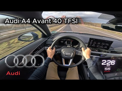 2024 Audi A4 (B9) Avant 40 TFSI S-tronic (204 hp) - POV Test drive On the German Autobahn