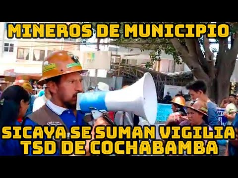 MINEROS MUNICIPIO DE SICAYA SE MOVILIZARON EN COCHABAMBA EN DEFENSA DEL CONGRESO DEL MAS-IPSP..