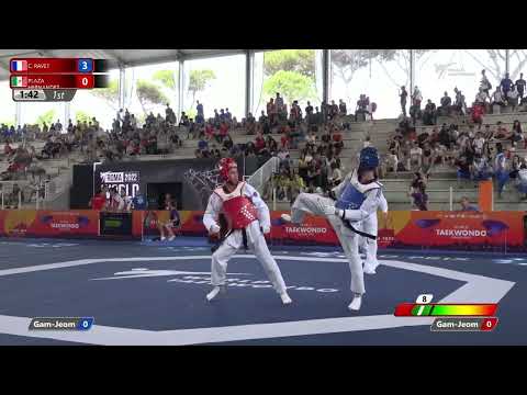 320 M-58kg R-16 RAVET Cyrian FRA 🔵 vs 🔴 PLAZA HERNANDEZ Brandon MEX I Rome 2022 World Taekwondo GP