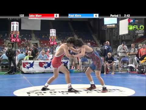 Junior 132 - Jake Marr (Montana) vs. Paul Klein (Louisiana)