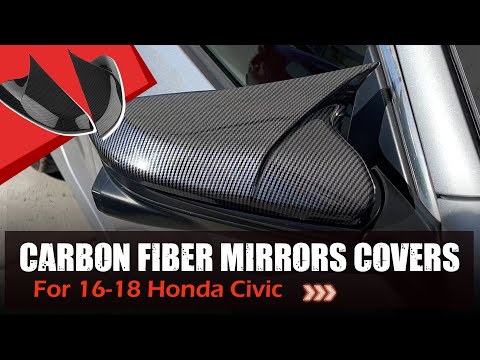 16-18 Honda Civic Carbon Fiber Mirrors Covers Installation | AMERICAN MODIFIED