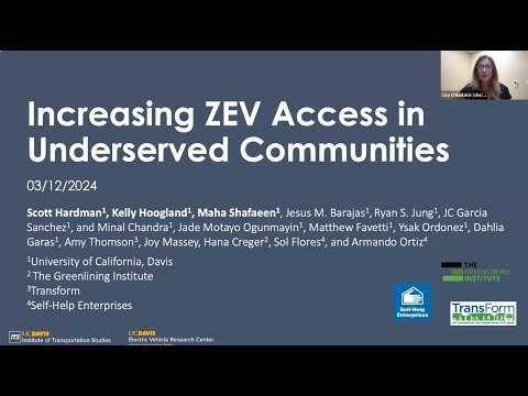 Increasing ZEV Access in Underserved Communities