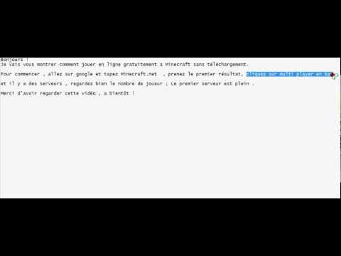 comment jouer a minecraft sans s'inscrire