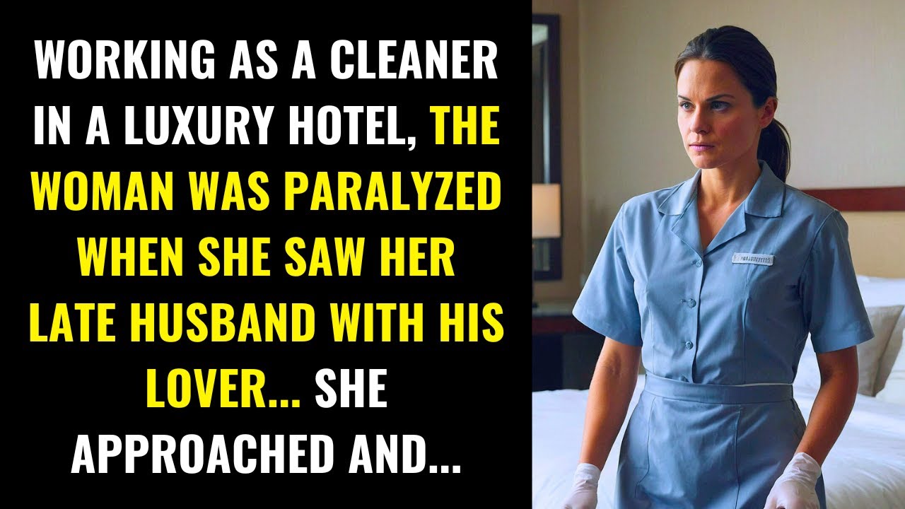 AS A CLEANER IN A HOTEL, SHE WAS SHOCKED TO SEE HER DEAD HUSBAND WITH ANOTHER WOMAN...