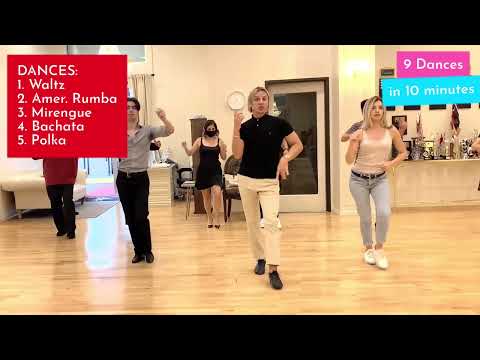 9 Dances in 10 Minutes - Ballroom Dancing For Beginners