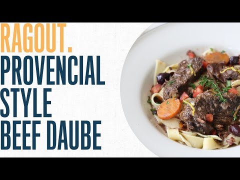 Slow cooked beef braised in white wine (south of France recipe)