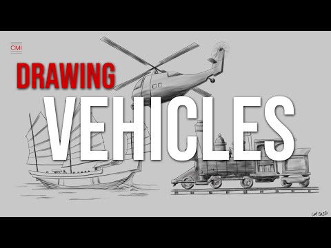 Learn to draw planes, trains, and automobiles (boats)!