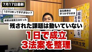 【1日で3本成立】皇室典範・国旗損壊罪・再審法を3分で整理【解説付き総集編】