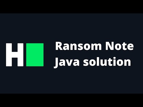 Hackerrank Ransom Note Java Solution Arabic