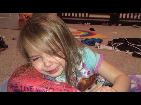 Adorable Girl Cries Over Her Teddy