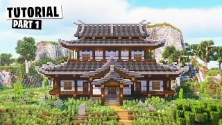 How to Build a Japanese Dojo House/Temple in Minecraft - Tutorial [Part 1]