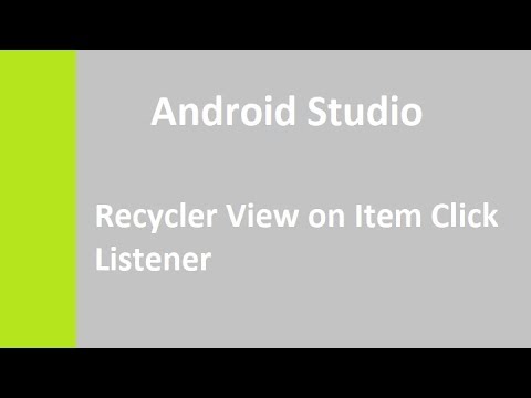 Android Studio RecyclerView onItemClickListener