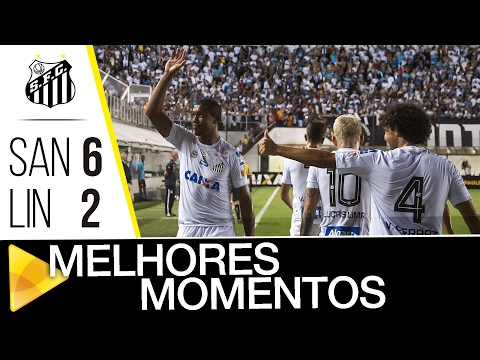 Santos 6 x 2 Linense | MELHORES MOMENTOS | Paulistão (03/02/17)