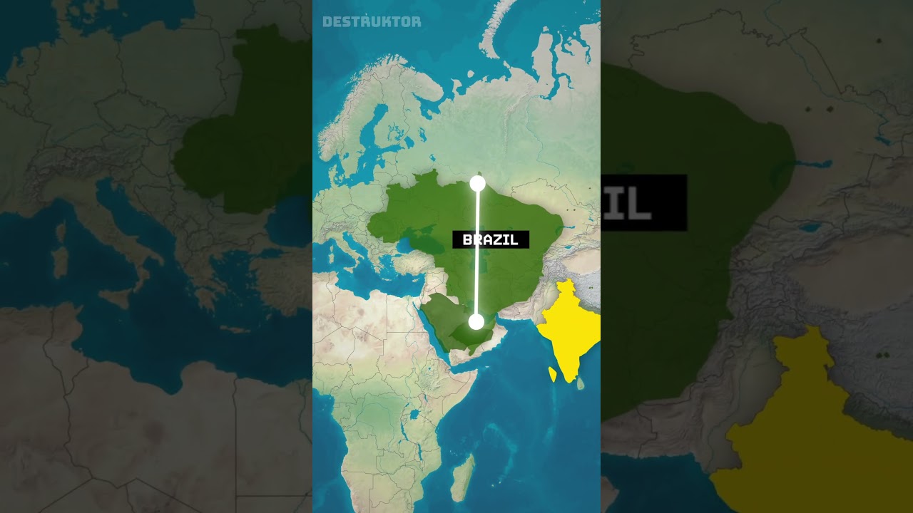 The Real Sizes Of Countries Will Shock You! Part 2 #shorts #geography