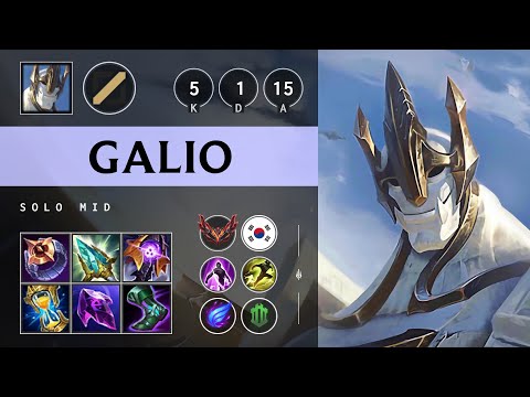 Galio Mid vs Azir - KR Grandmaster Patch 25.11