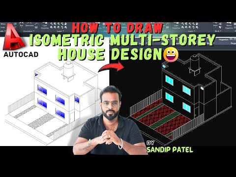 #13 - HOW TO DRAW ISOMETRIC MULTI - STOREY HOUSE DESIGN IN AUTOCAD || HOUSE DESIGN FOR CIVIL ENGRR.